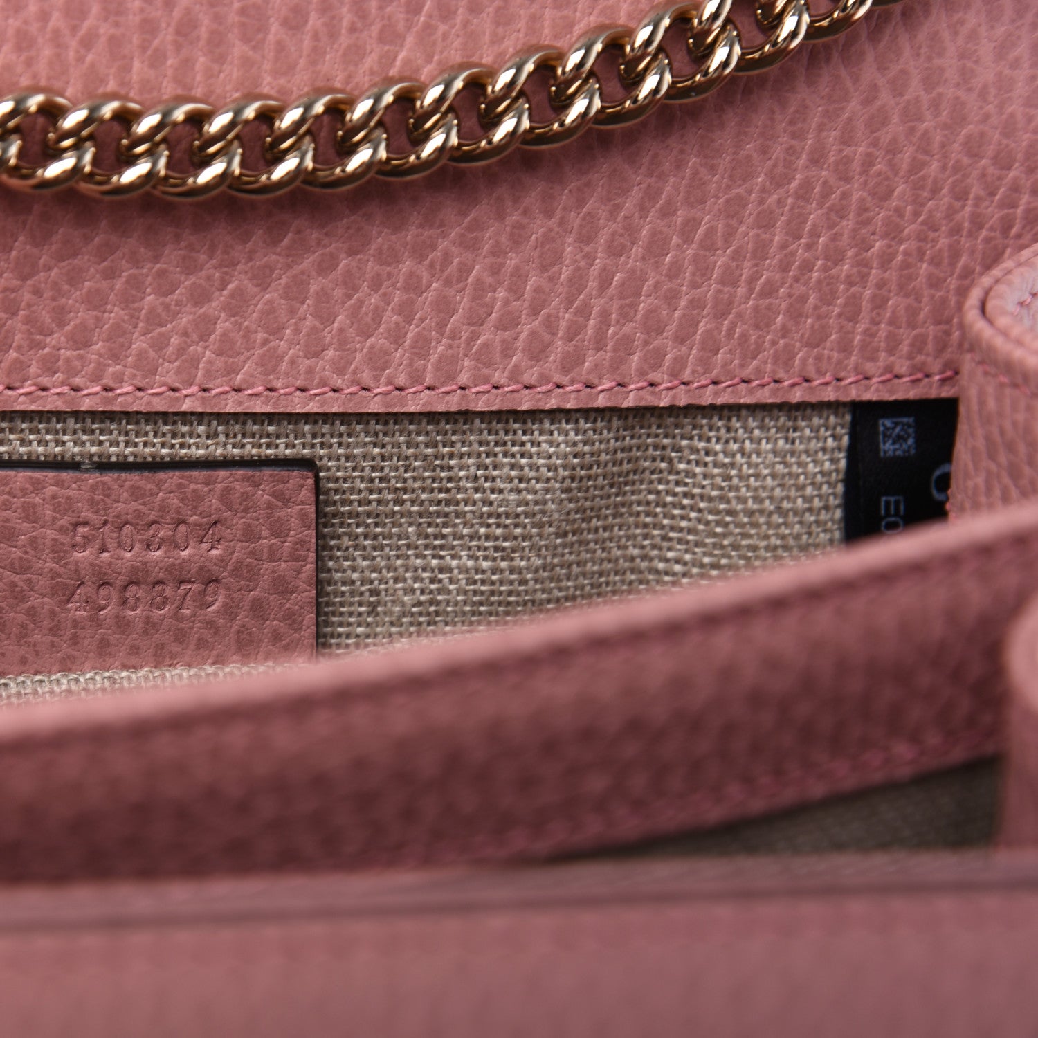 Gucci Dollar Calfskin Small Interlocking G Shoulder Bag Soft Pink 7 of 9