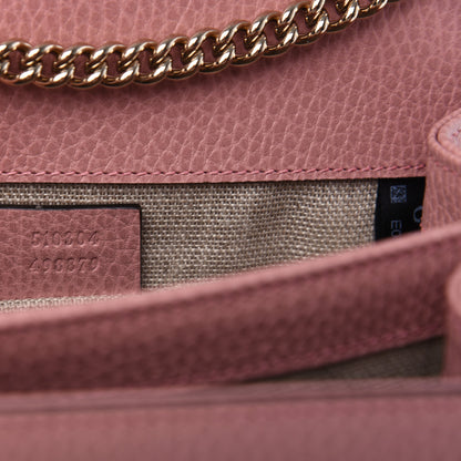 Gucci Dollar Calfskin Small Interlocking G Shoulder Bag Soft Pink 7 of 9