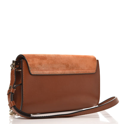 Chloe Suede Calfskin Mini Faye Shoulder Bag Tobacco 3 of 7