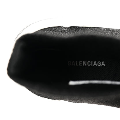 Balenciaga Laminated Knit Bi-Color Sole Womens Speed 2.0 Sneakers 37 Black White 8 of 9