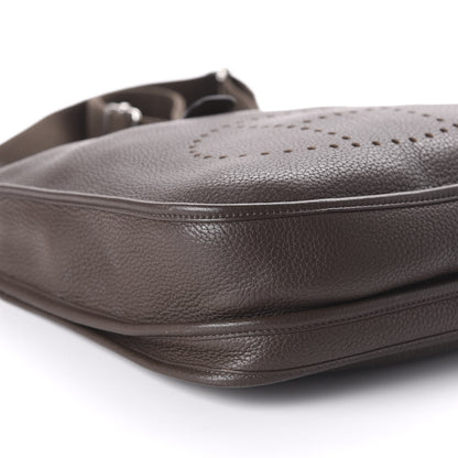 Hermes Taurillon Clemence Evelyne III PM Chocolate 6 of 9
