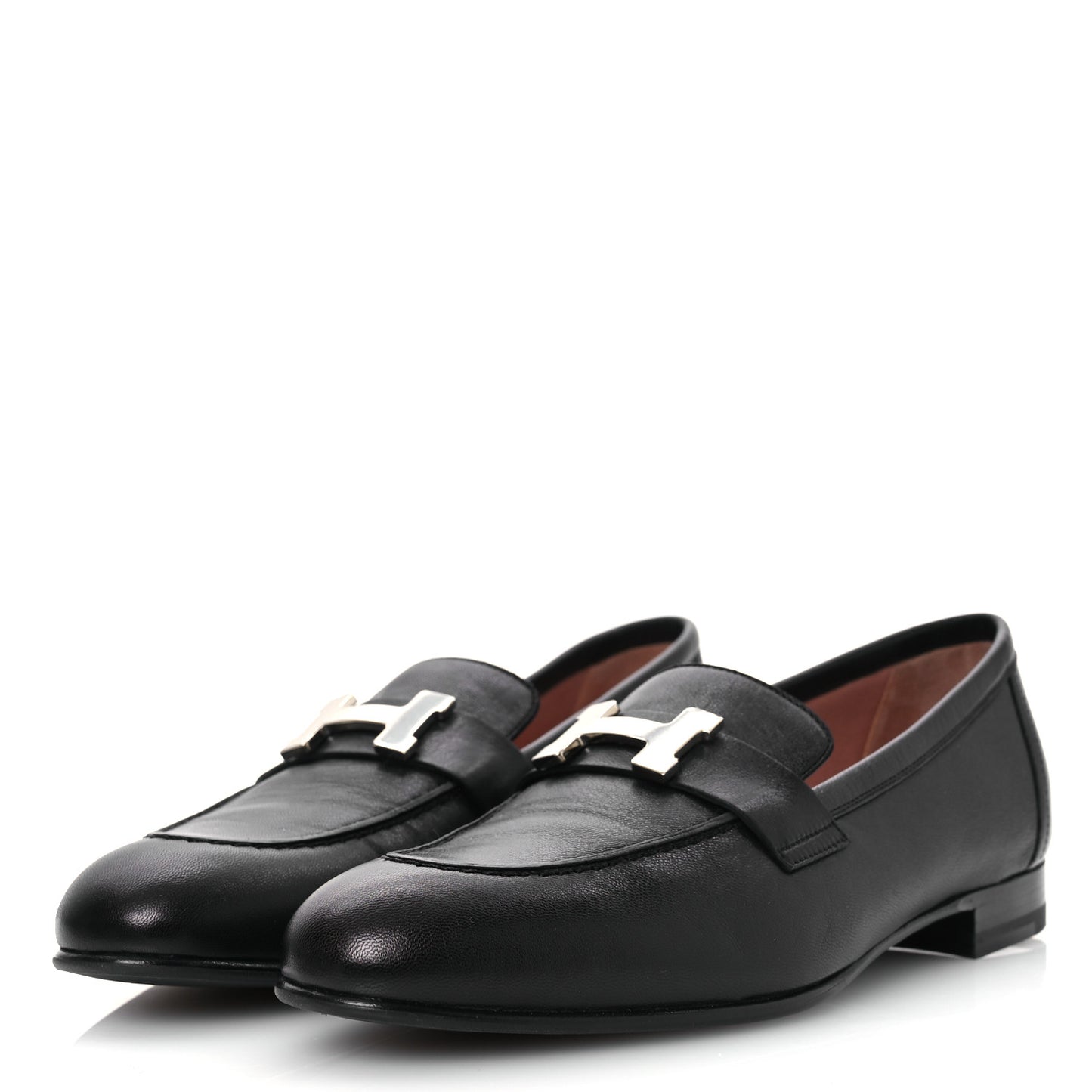 Goatskin Womens Paris Loafers 37 Black