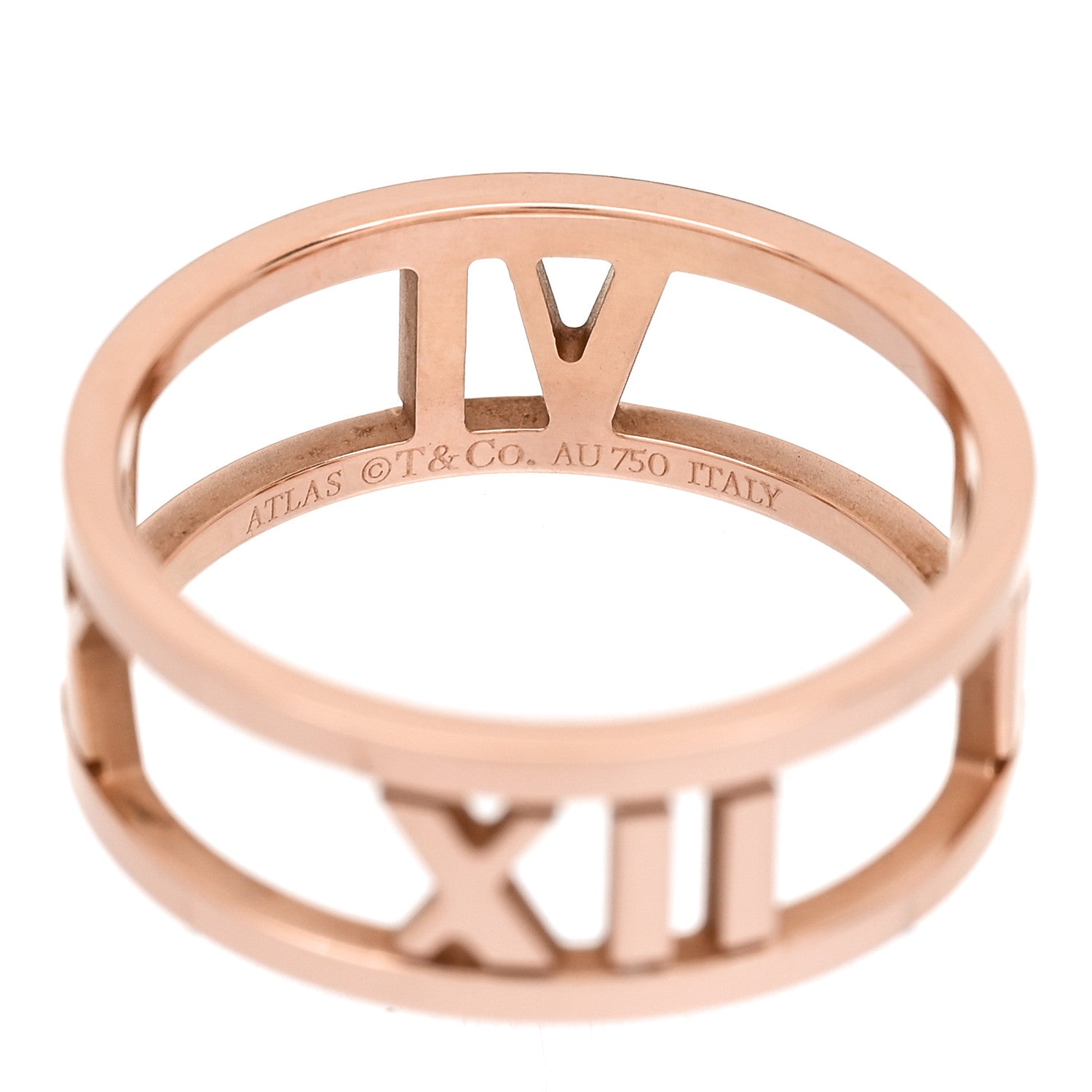 Tiffany 18K Rose Gold Atlas Open Ring 53 6.5 4 of 4