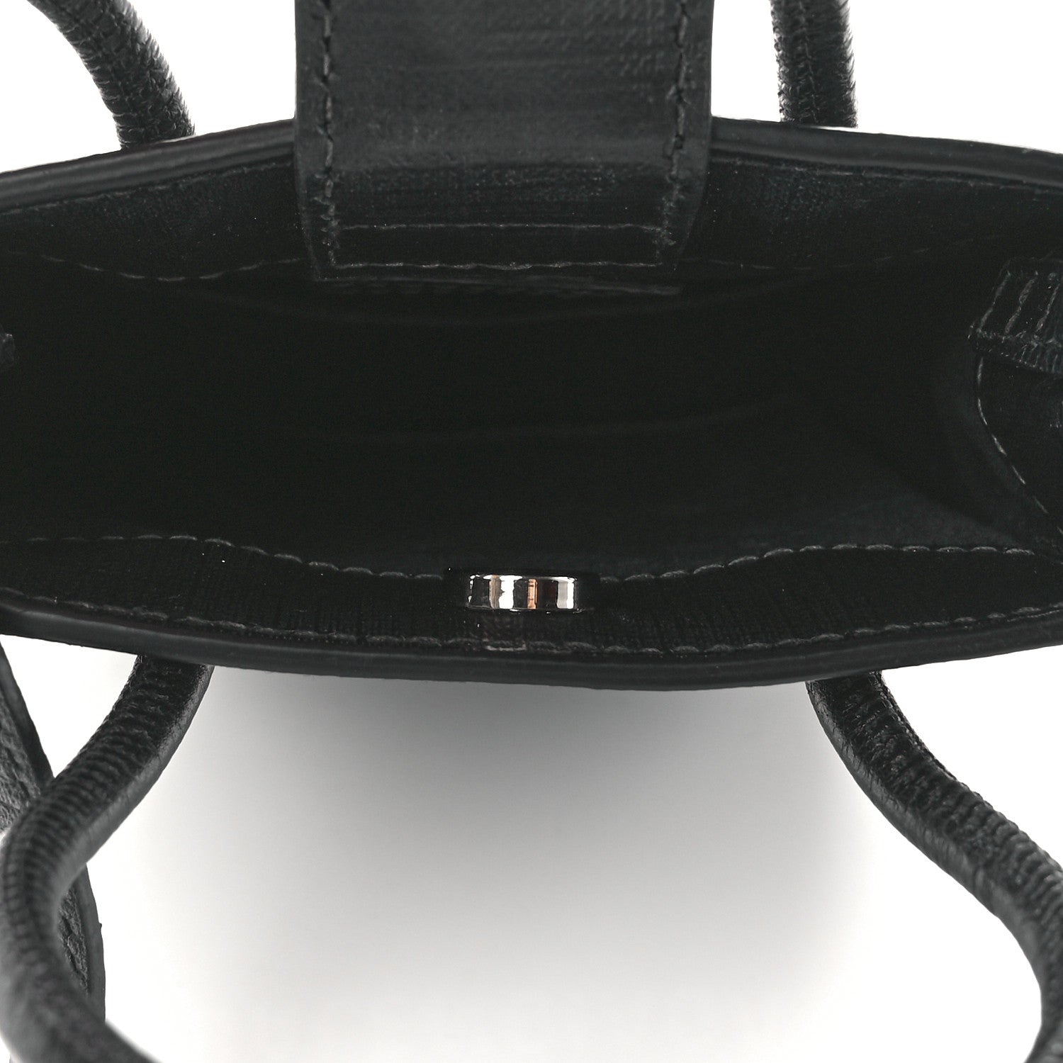 Balenciaga Squared Calfskin Logo Shopping Phone Holder Bag Black 5 of 11