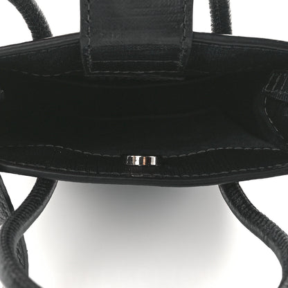 Balenciaga Squared Calfskin Logo Shopping Phone Holder Bag Black 5 of 11
