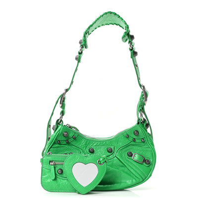 Balenciaga Agneau Arena Le Cagole Shoulder Bag XS Vivid Green 3 of 11
