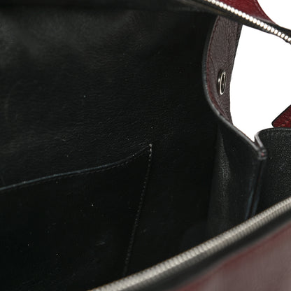 Celine Drummed Calfskin Large Edge Shoulder Bag Burgundy 16 of 32
