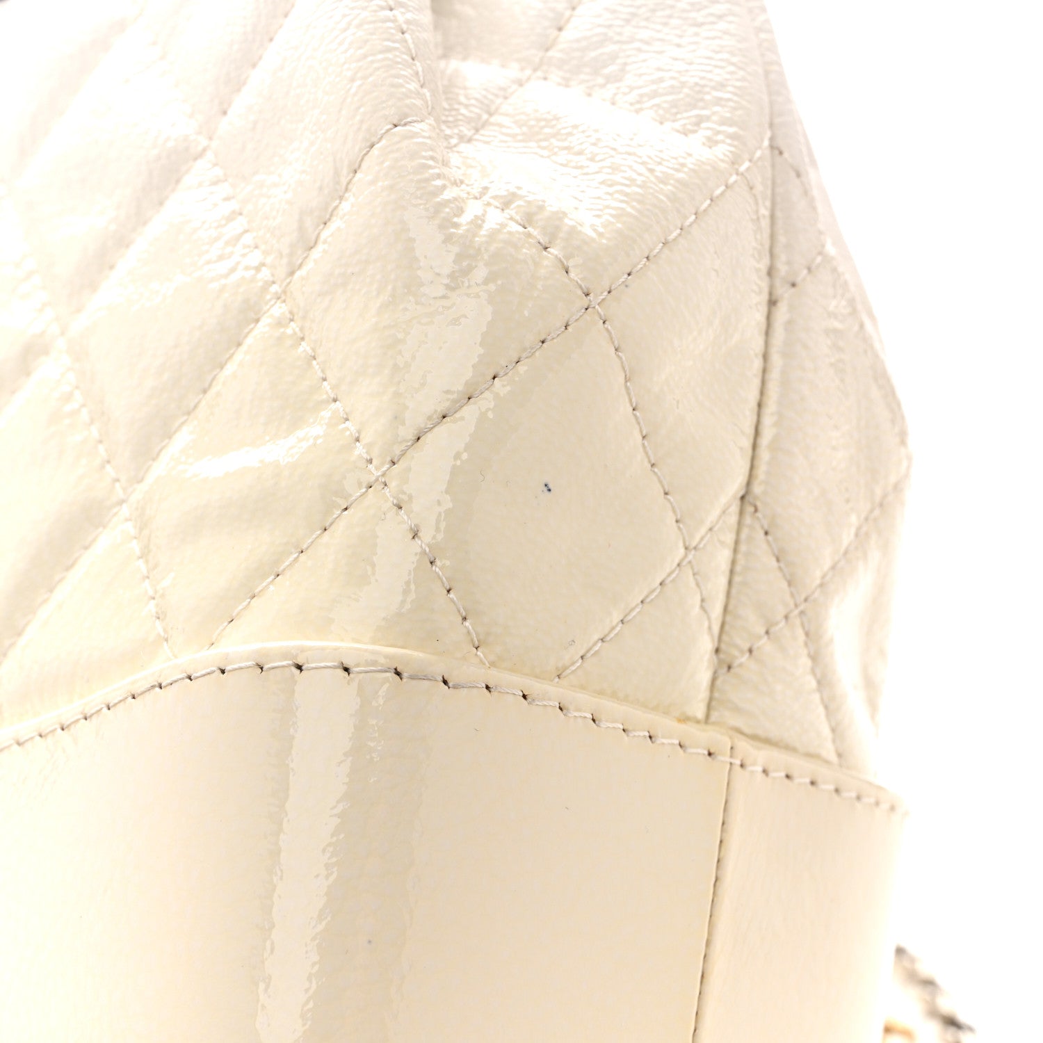 Chanel Patent Goatskin Quilted Small Gabrielle Backpack White 12 of 12