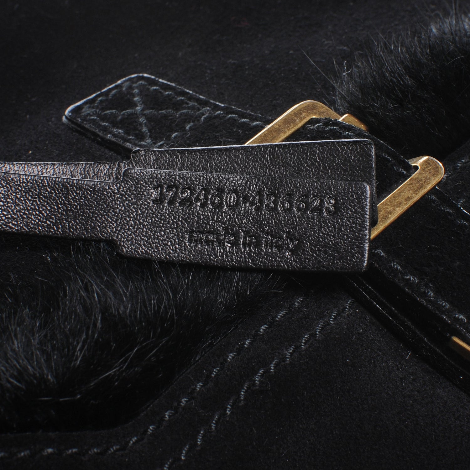 Saint Laurent Suede Mink Medium Downtown Tote Black 6 of 7