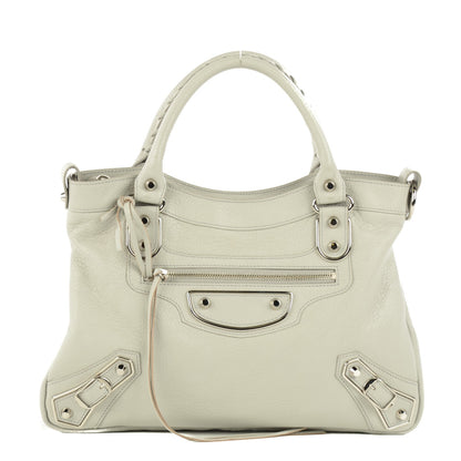 Balenciaga Chevre Silver Metallic Edge Hardware Town Gris Perle 1 of 13