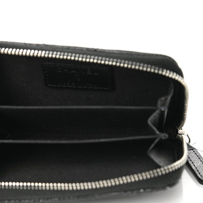 Chanel Metallic Lambskin Star Embossed Coin Purse Case Black 5 of 11