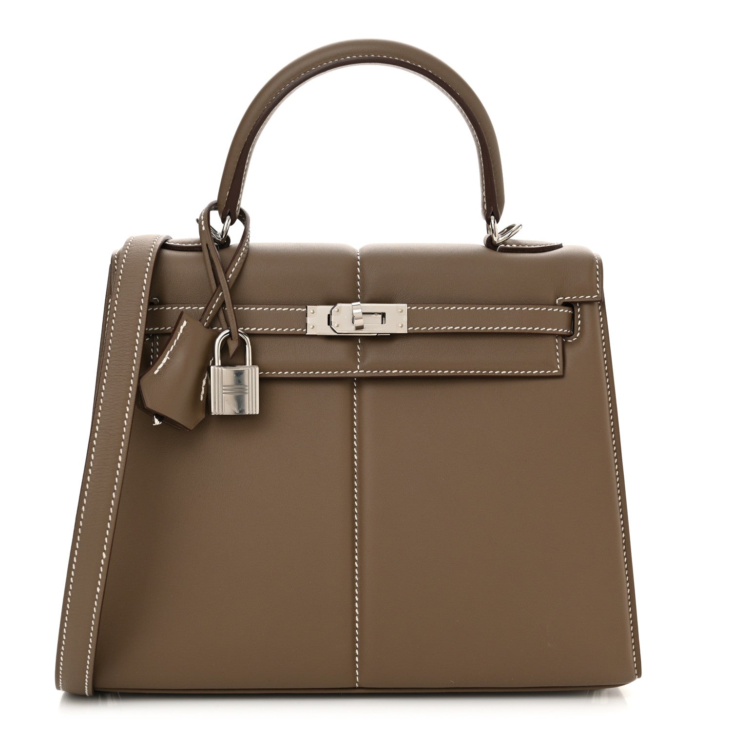 Hermes Swift Kelly Padded Sellier 25 Etoupe 1 of 11