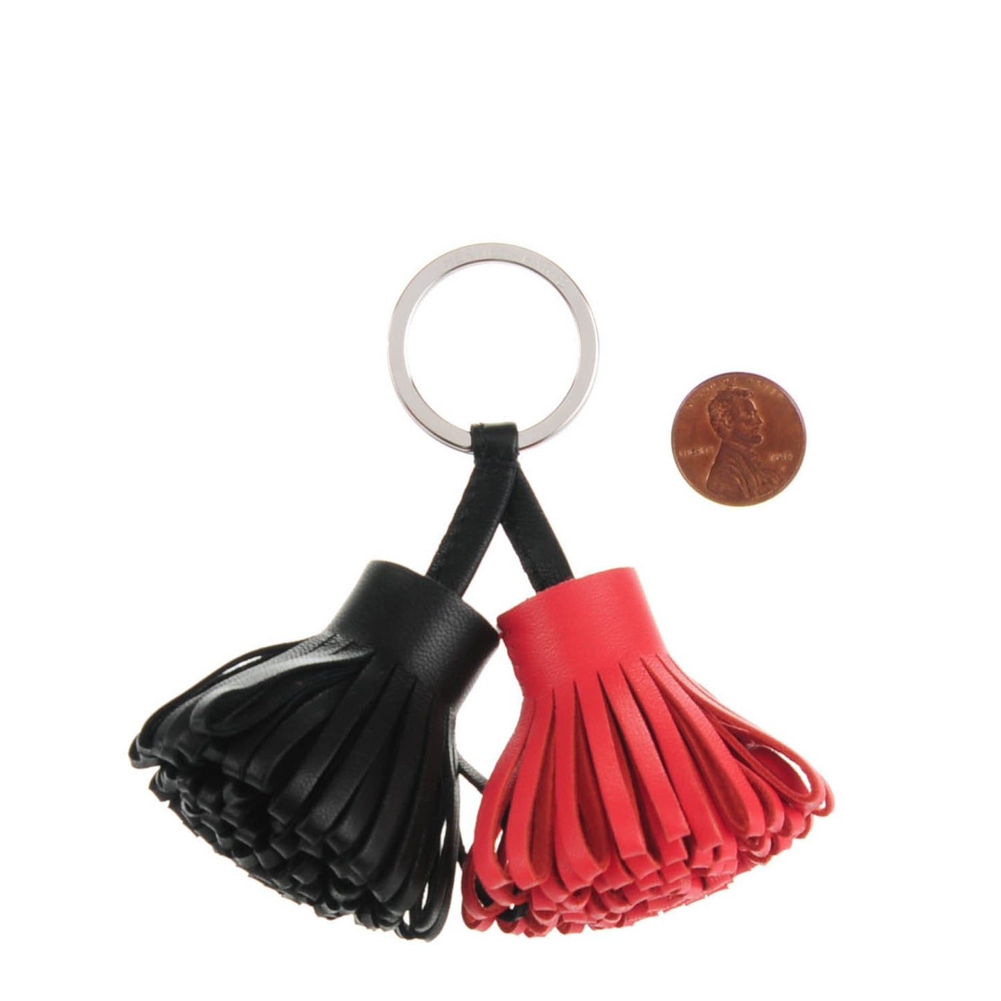 Lambskin Carmen Uno-Dos Key Holder Black Rose Jaipur