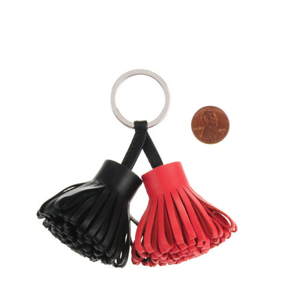 Hermes Lambskin Carmen Uno-Dos Key Holder Black Rose Jaipur 2 of 5