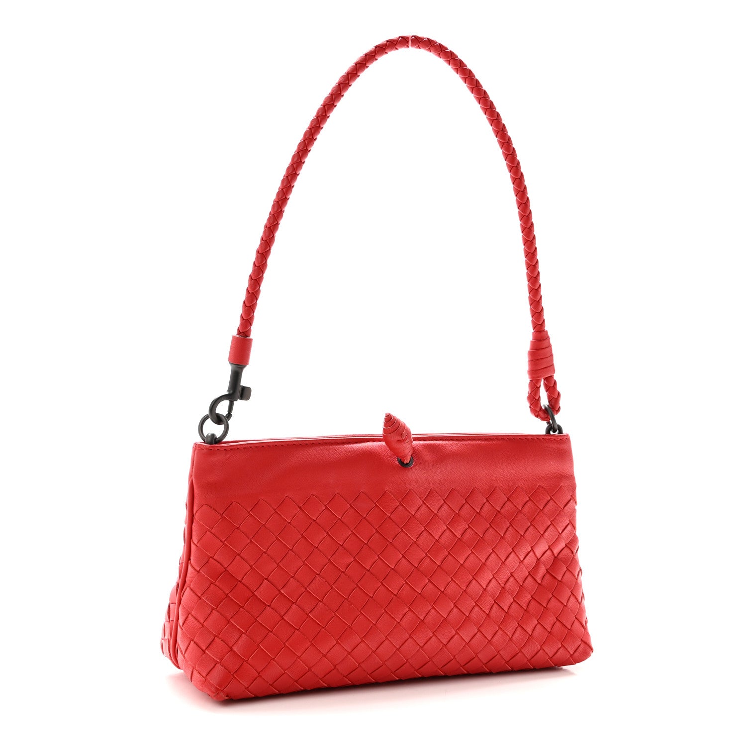 Bottega Veneta Nappa Intrecciato Mini Shoulder Bag Red 3 of 10
