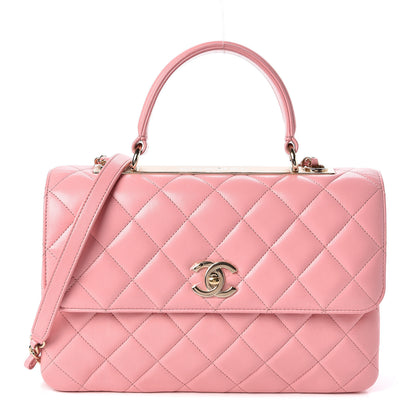 Chanel Lambskin Quilted Medium Trendy CC Flap Dual Handle Bag Pink 1 of 10