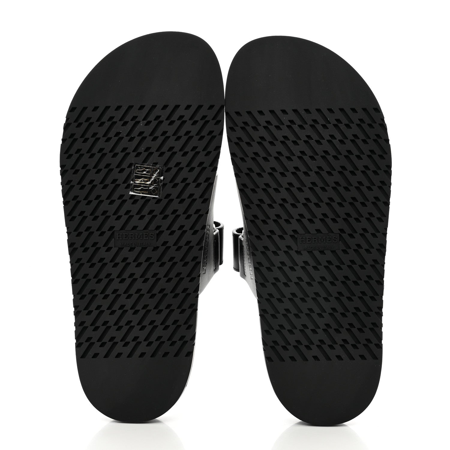 Hermes Calfskin Womens Chypre Sandals 38 Black 5 of 9