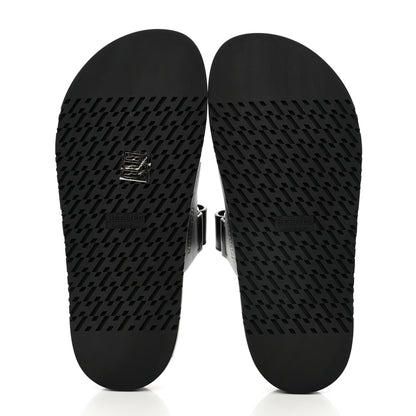 Hermes Calfskin Womens Chypre Sandals 38 Black 5 of 9