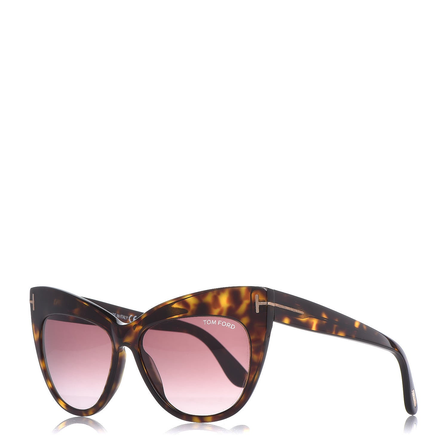 Tom Ford Nika Cat Eye Sunglasses TF523 Havana 1 of 6