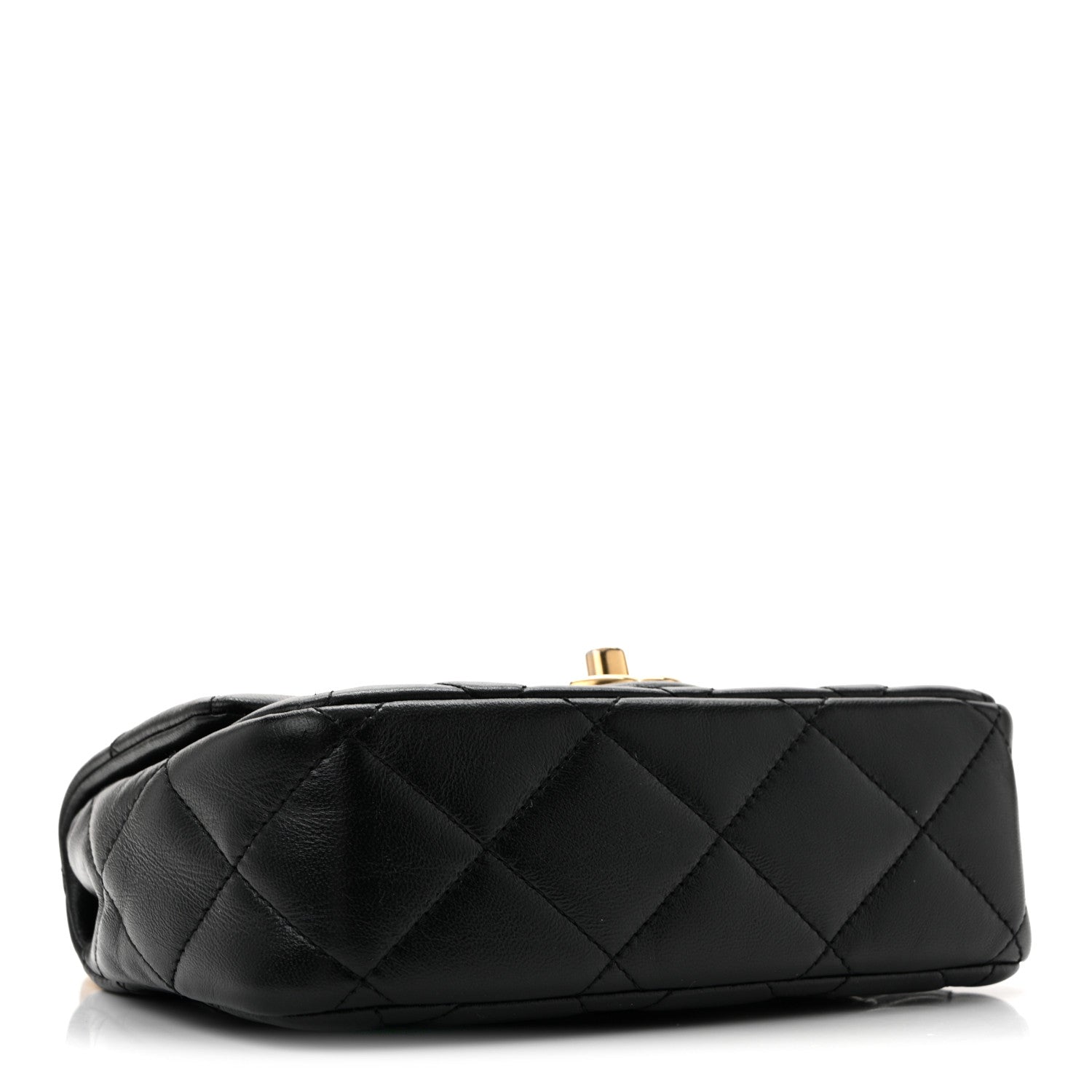 Chanel Shiny Lambskin Quilted Mini Sweetheart Flap Black 4 of 12