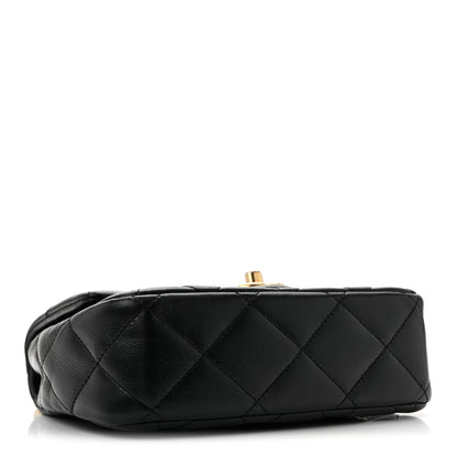 Chanel Shiny Lambskin Quilted Mini Sweetheart Flap Black 4 of 12