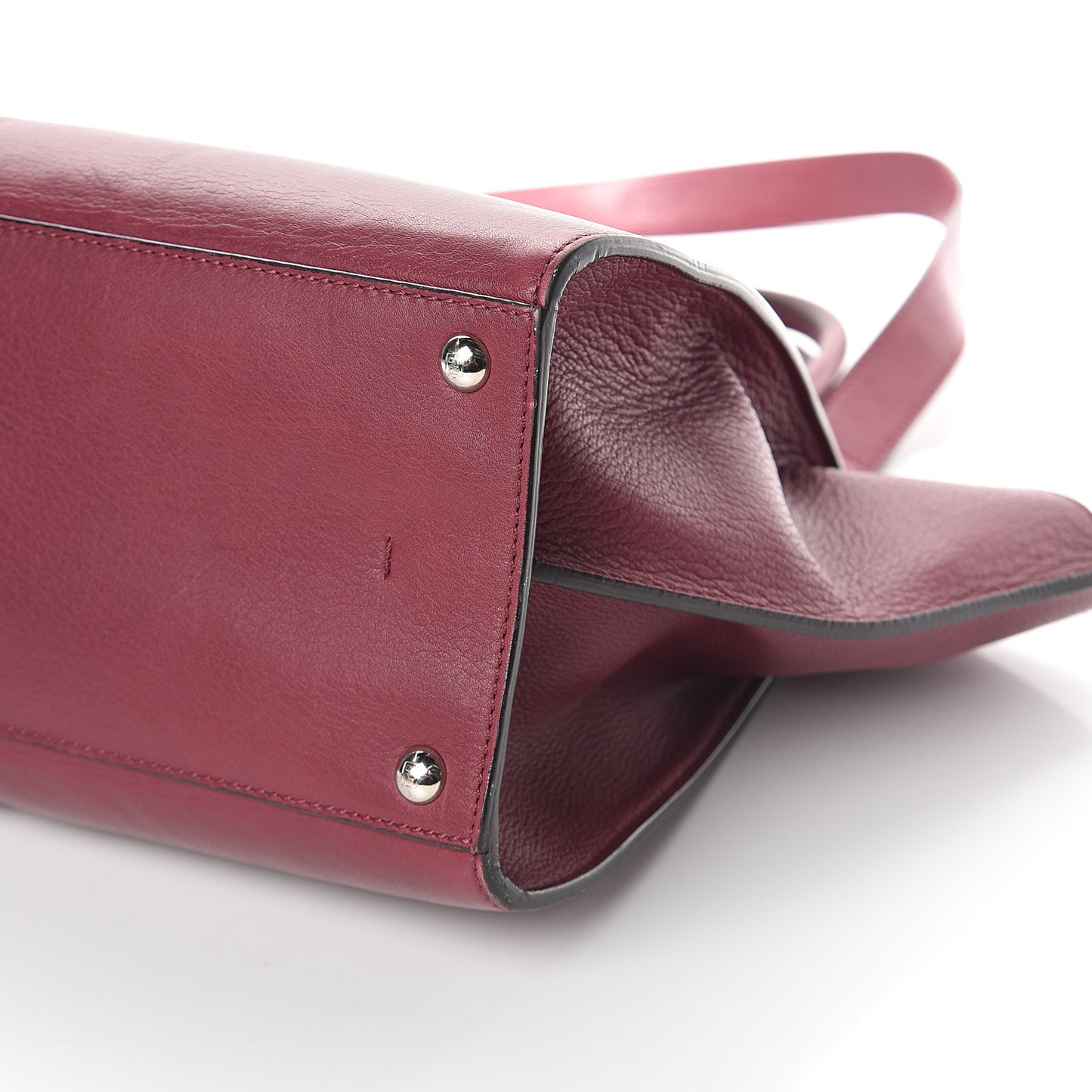Vitello Dolce Marmol Shiny Nappa Petite 3Jours Tote Bordeaux