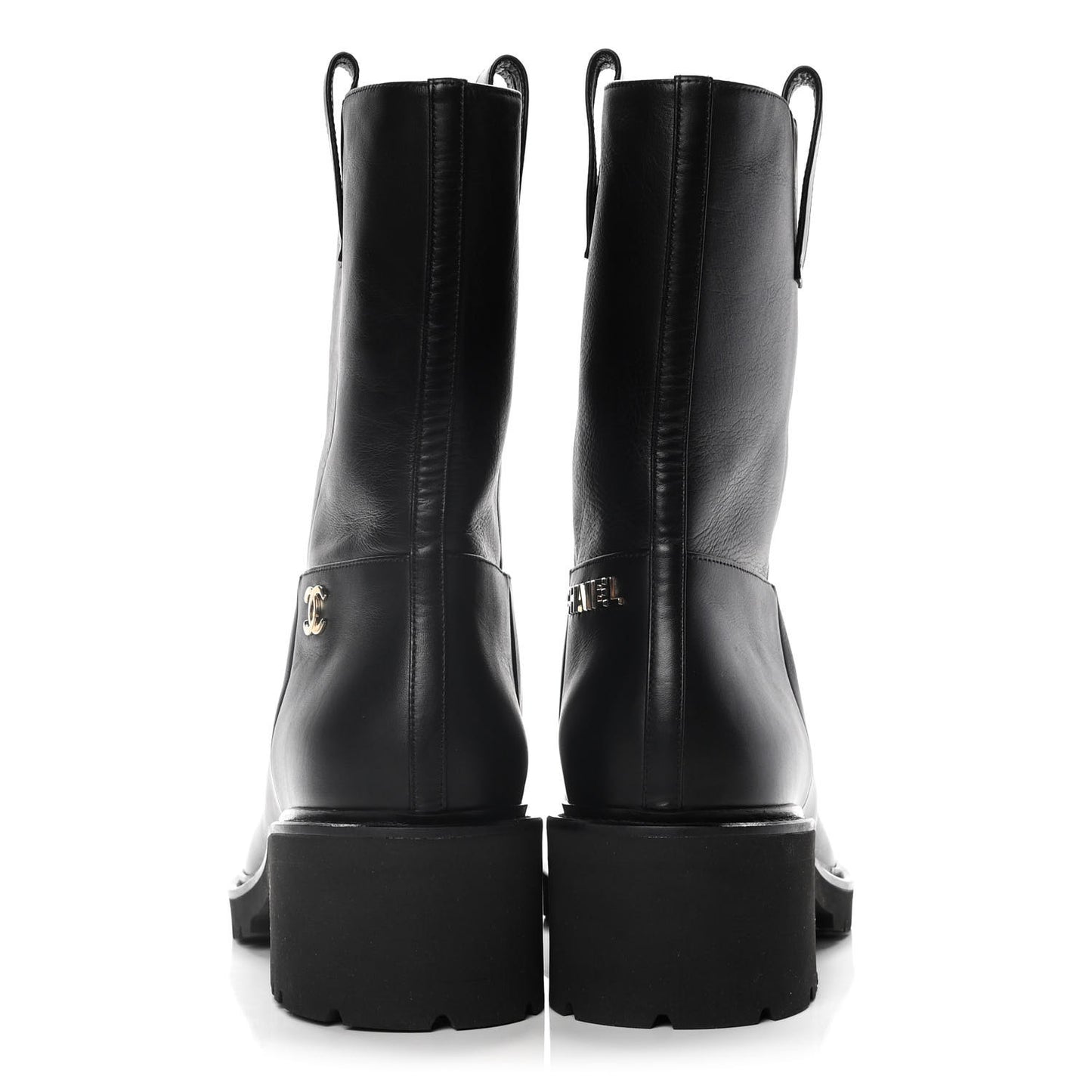 Calfskin CC Ankle Boots 40.5 Black
