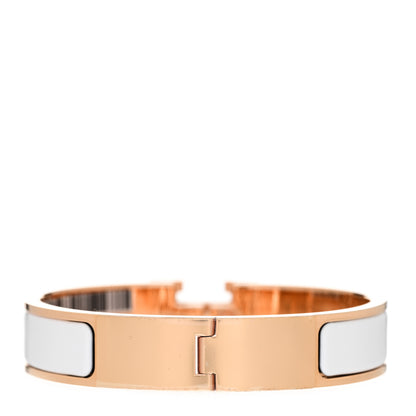 Hermes Enamel Narrow Clic Clac H Bracelet PM White 4 of 5