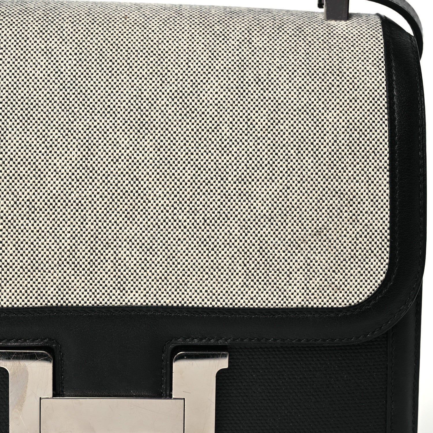 Hermes Swift Toile H Berline Constance 24 Black Ecru 8 of 13