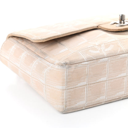 Chanel Nylon Medium Travel Flap Light Beige 9 of 10