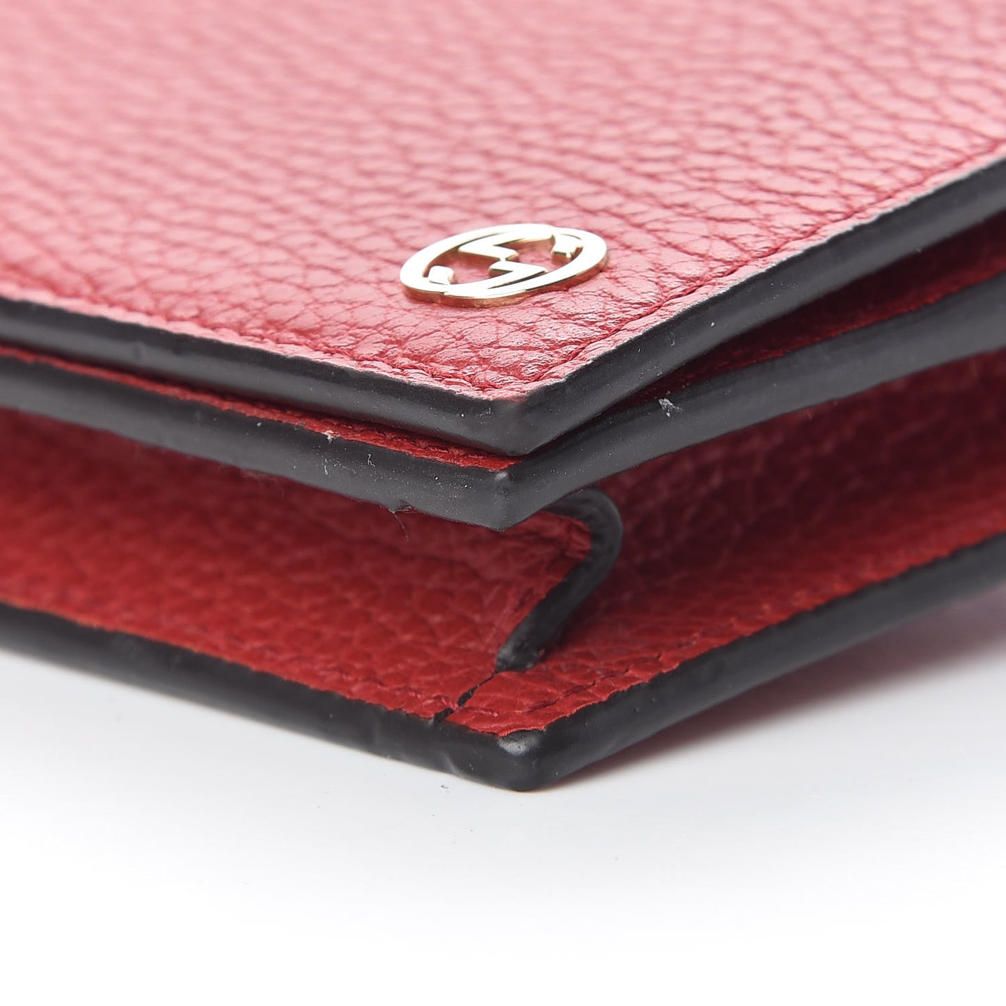 Dollar Calfskin Medium Betty Chain Wallet Tabasco Red