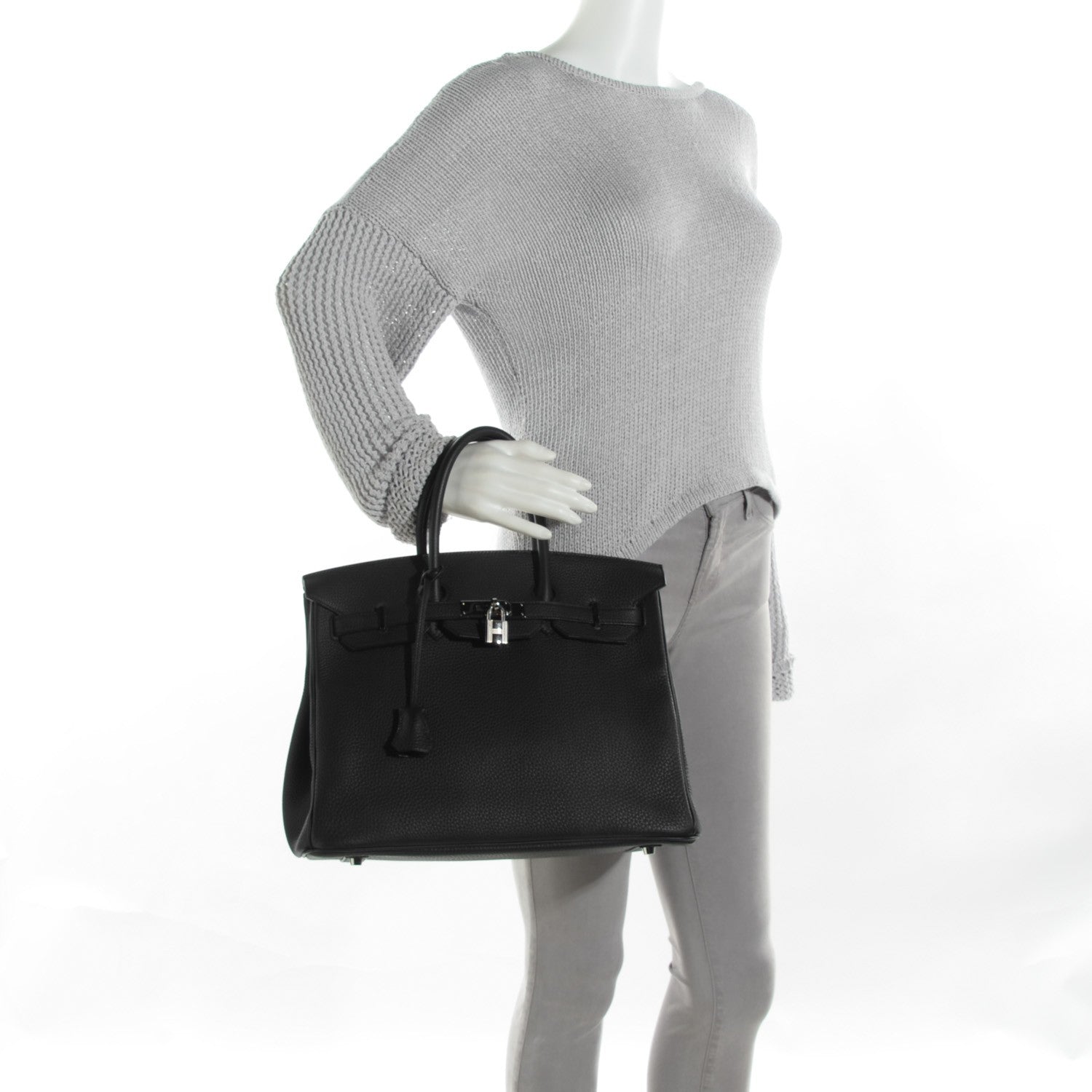 Hermes Taurillon Clemence Birkin 35 Black 2 of 16