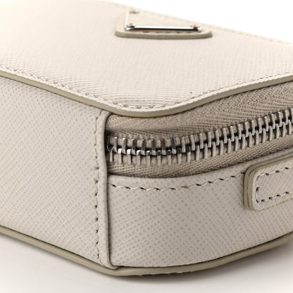 Prada Saffiano Travel Metal Triangle Logo Mini Pouch Shoulder Bag Talsco 8 of 8