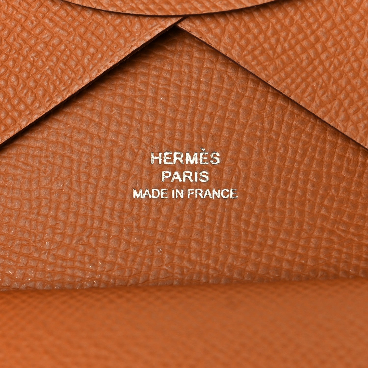 Hermes Epsom Calvi Duo Card Case Gold 6 of 9