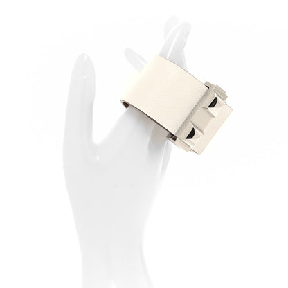 Hermes Epsom Swift Imprevisible Bracelet PM White Gold 2 of 5