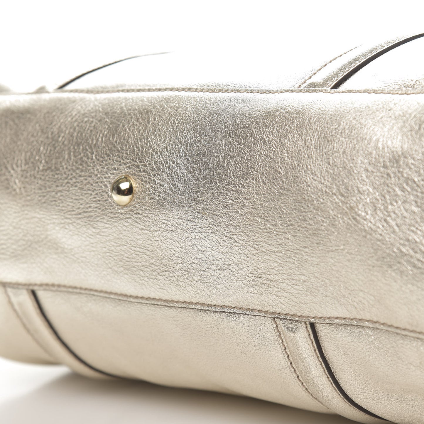 Metallic Calfskin Medium Britt Boston Gold