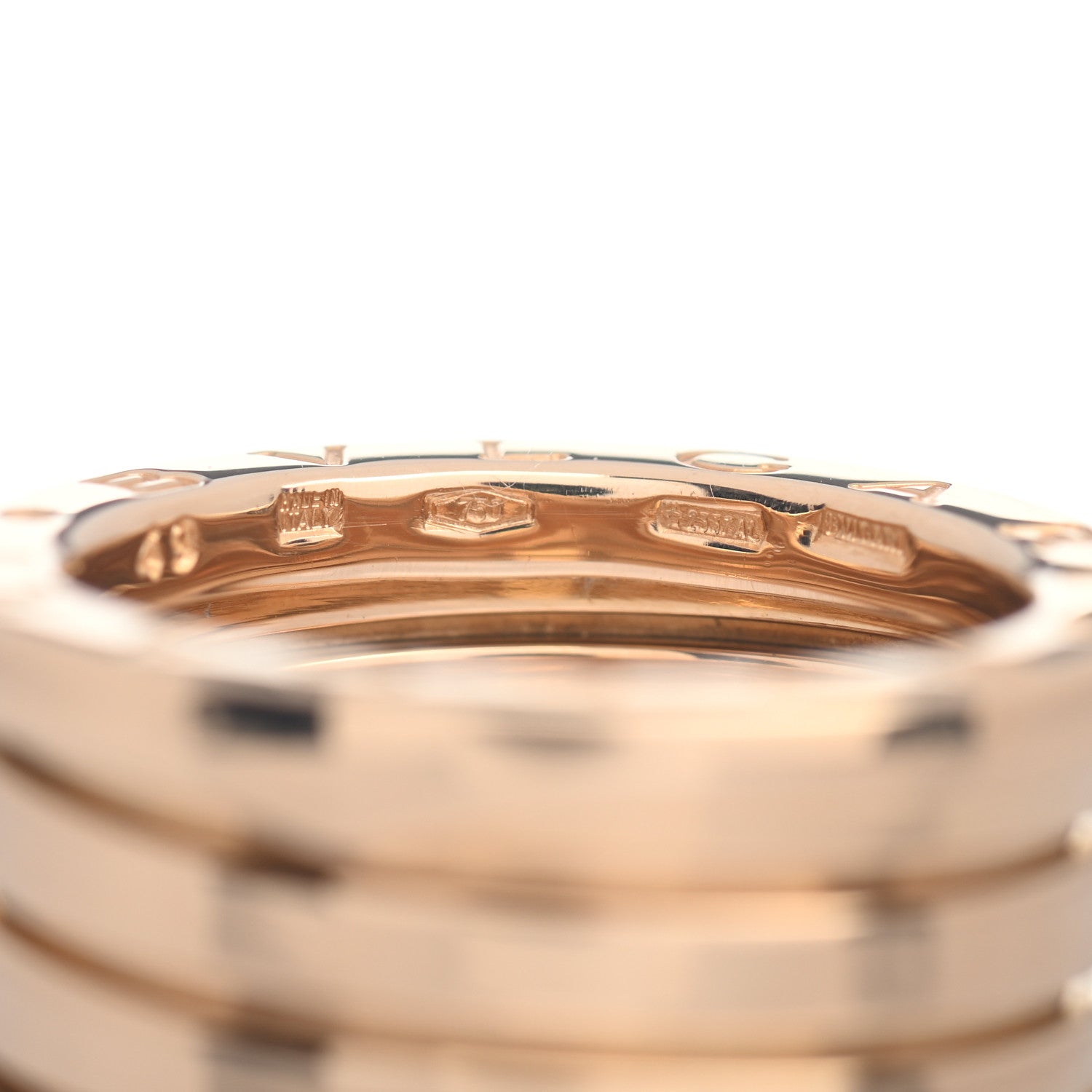 Bulgari 18K Yellow Gold B.Zero1 Three-Band Ring 49 4.75 5 of 5