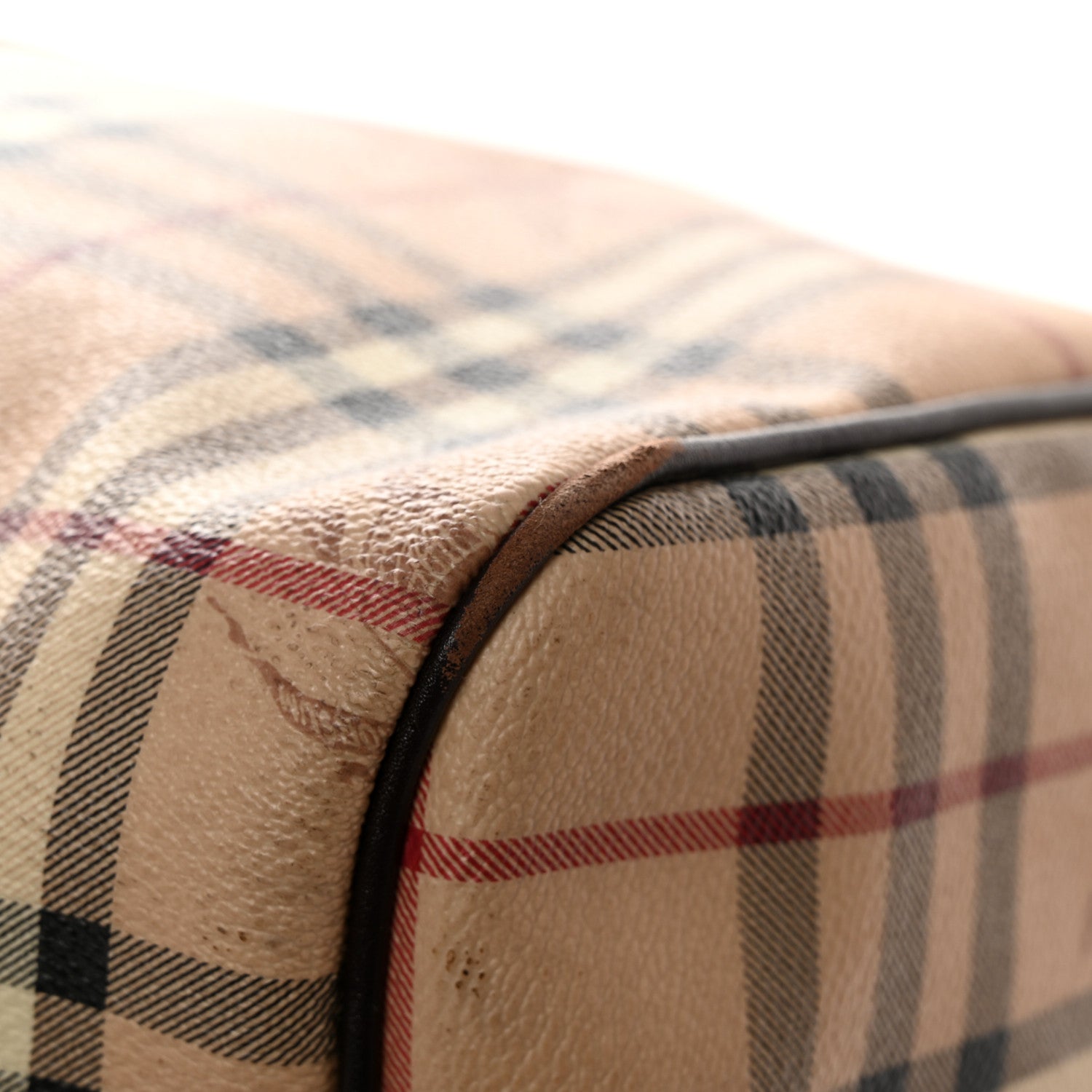 Burberry Haymarket Check Duffle Bag Dark Brown 12 of 18