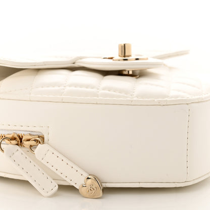 Chanel Lambskin Quilted CC In Love Heart Bag White 9 of 11