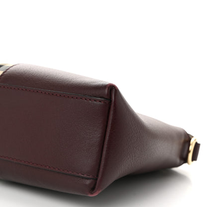 Burberry Horseferry Check Small Chichester Crossbody Clutch Bag Burgundy 9 of 12