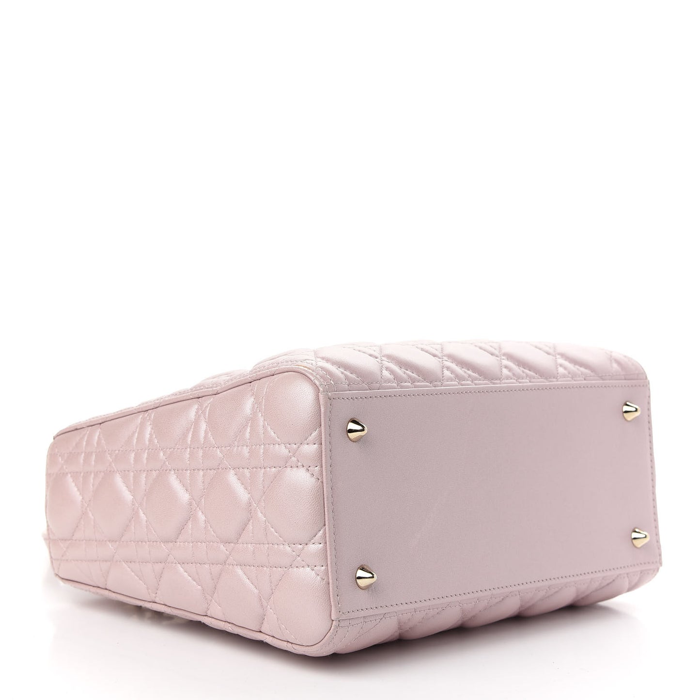 Pearly Lambskin Cannage Medium Lady Dior Lotus