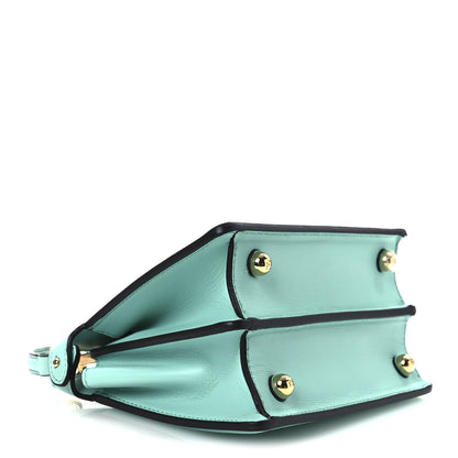 Fendi Shiny Nappa Petite Peekaboo I SEE U Satchel Spring Turquoise 4 of 13