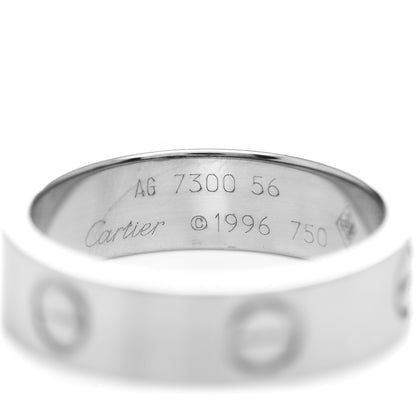 Cartier 18K White Gold 5.5mm LOVE Ring 56 7.5 4 of 4