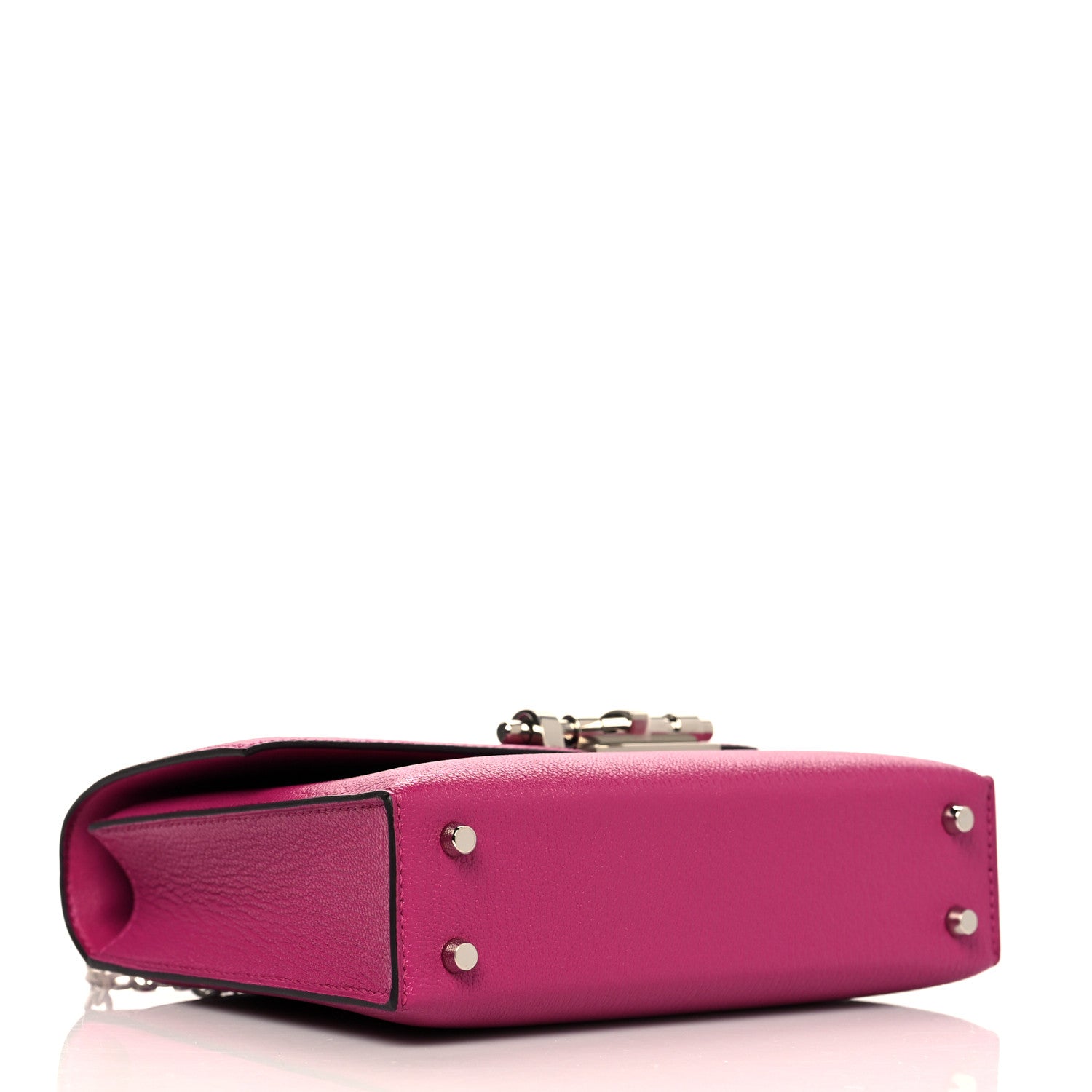 Hermes Chevre Mysore Mini Verrou Chaine Bag Rose Pourpre 3 of 9