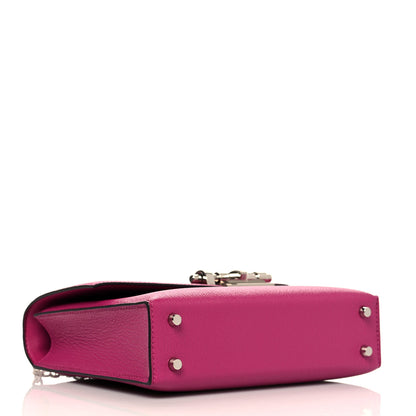 Hermes Chevre Mysore Mini Verrou Chaine Bag Rose Pourpre 3 of 9