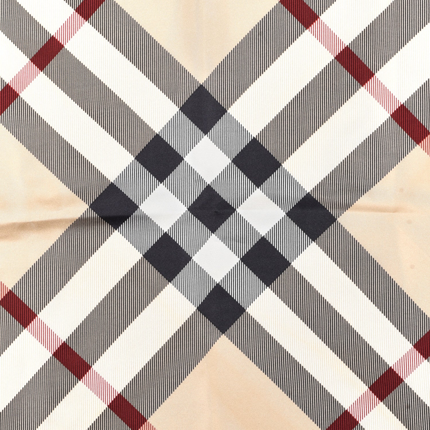 Burberry Silk Nova Check Square Scarf Beige 2 of 3