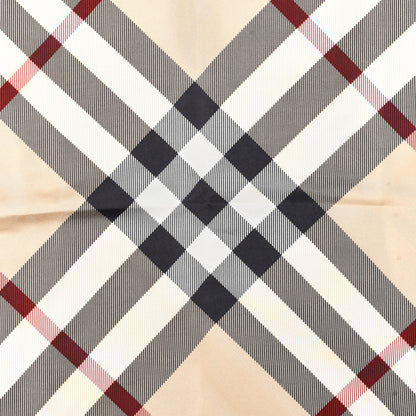 Burberry Silk Nova Check Square Scarf Beige 2 of 3