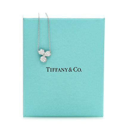 Tiffany Platinum Diamond Paper Flowers Pave Pendant Necklace 7 of 7