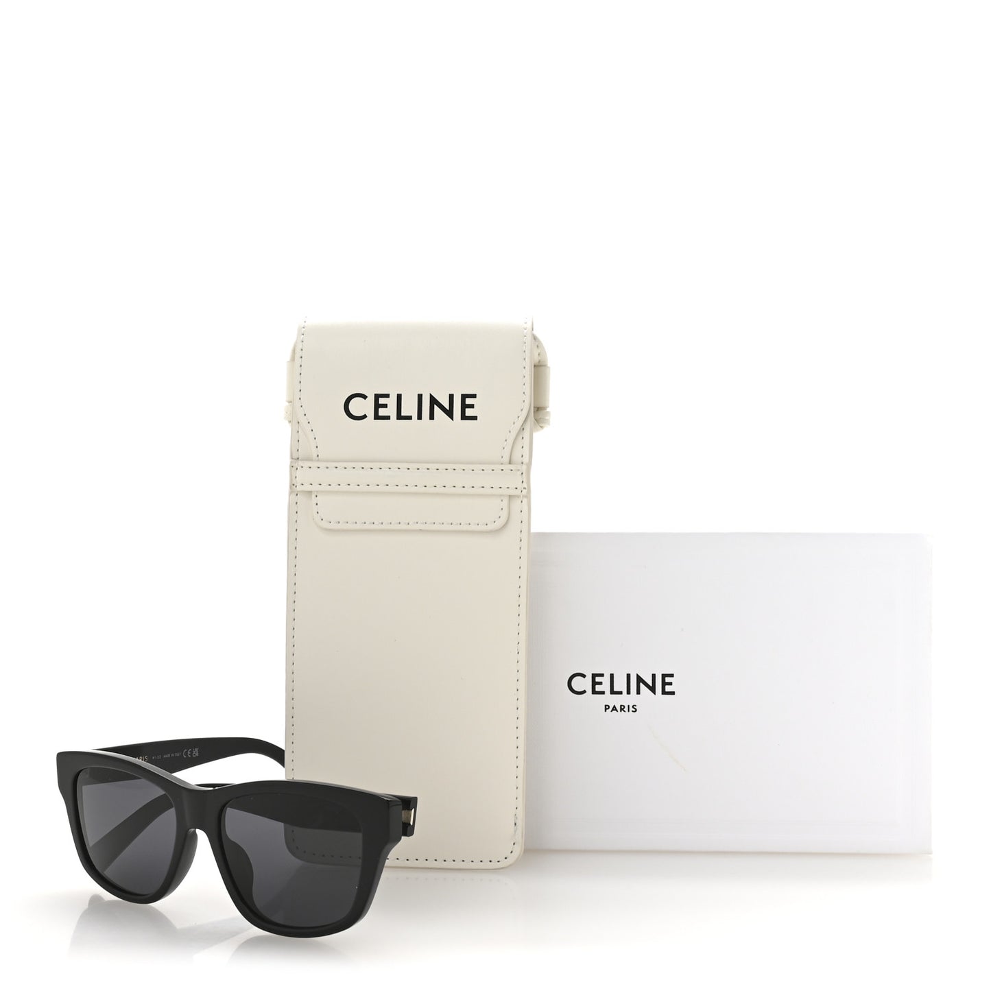 Acetate Square Sunglasses CL40249U-Y Black Black
