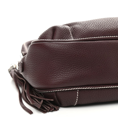 Chanel Grained Calfskin Tassel Hobo Dark Bordeaux 9 of 12